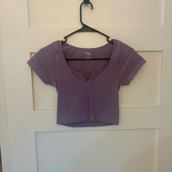 Pacsun CARE Purple Crop Top, Size Small - Picture 2 of 4